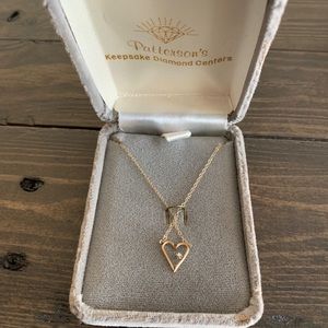 Patterson Heart Shaped Gold Diamond Necklace